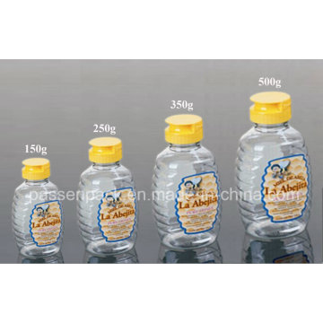 500g Non-Drip Haustier Plastik Honig Flasche mit Silikon Ventil Kappe (PPC-PHB-01)